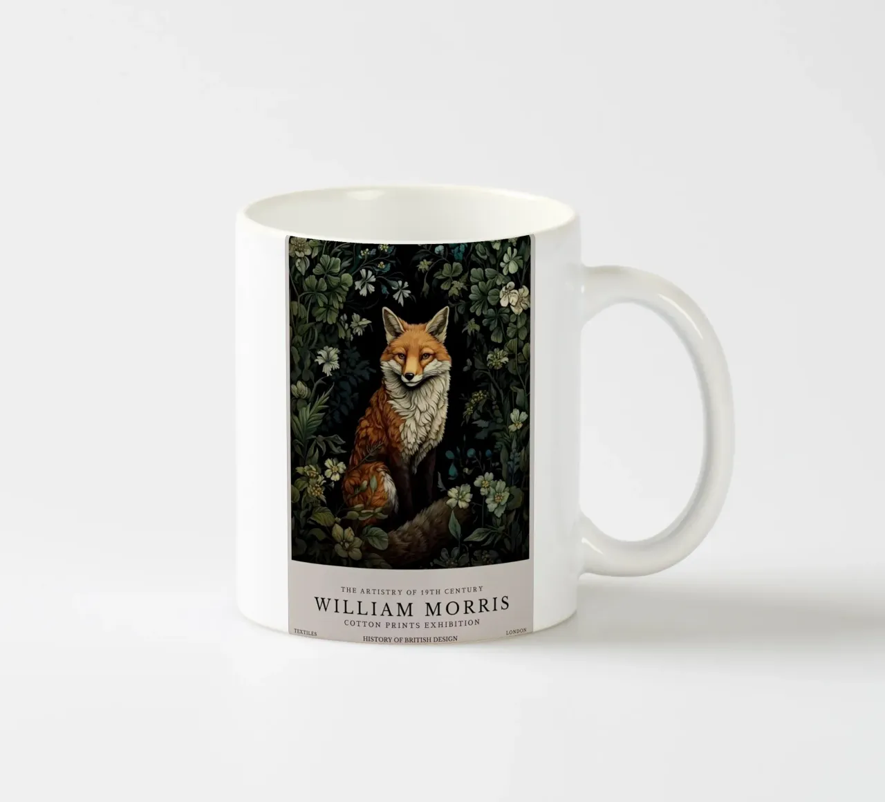 william morris weasel wall art ceramic mug by komo store