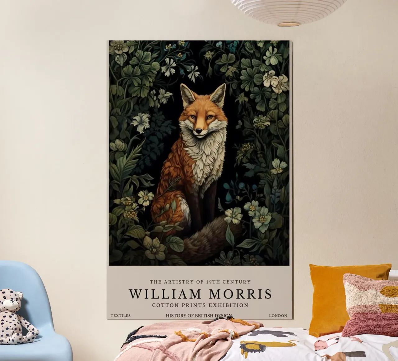 william morris weasel wandkunst Poster mit Holzrahmen von komo store