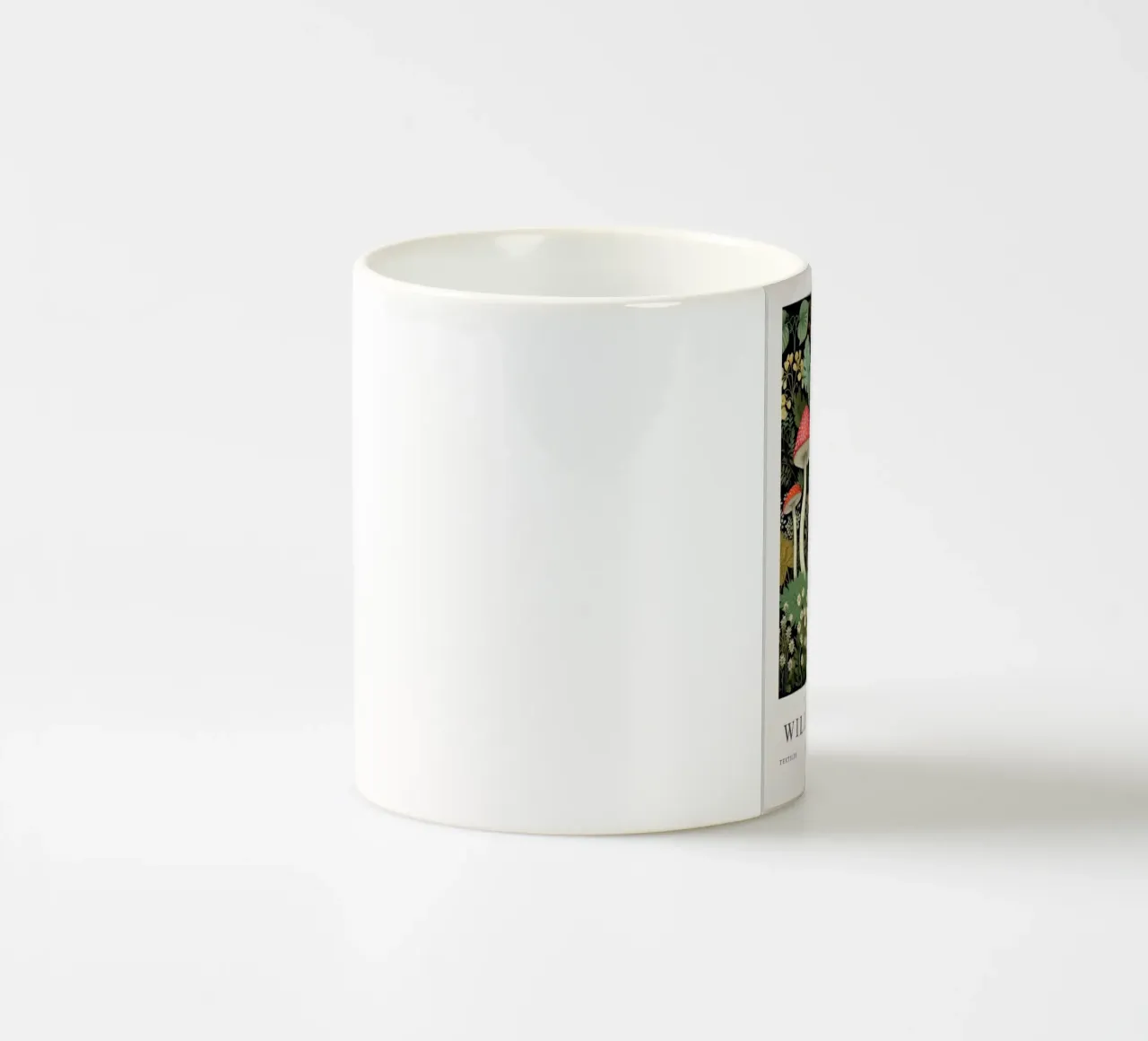 red mushrooms forest plants william morris ceramic mug by komo store