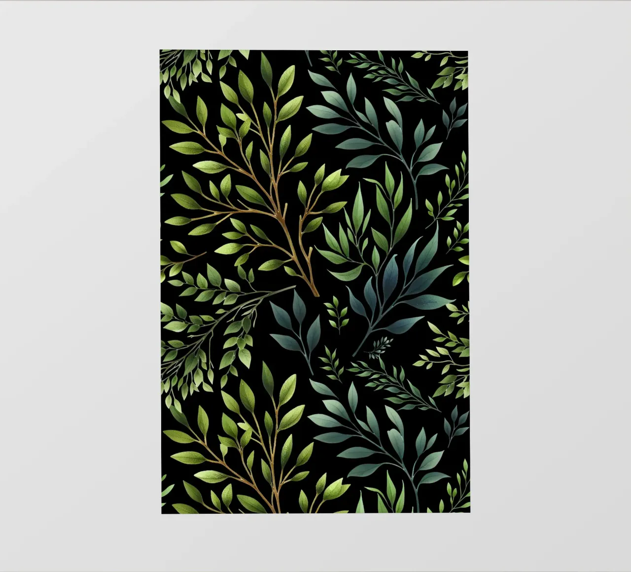 Branches Botanical Print Green and Black pvc cover by SilverPegasus