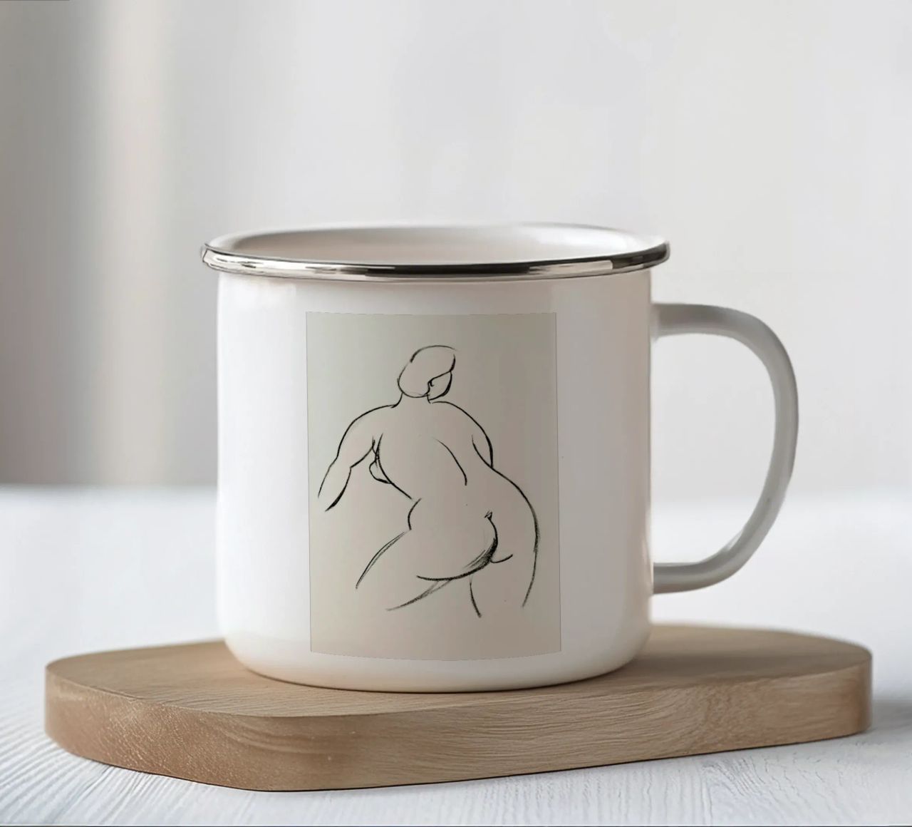 Extended Back tazza in smalto da Graphite