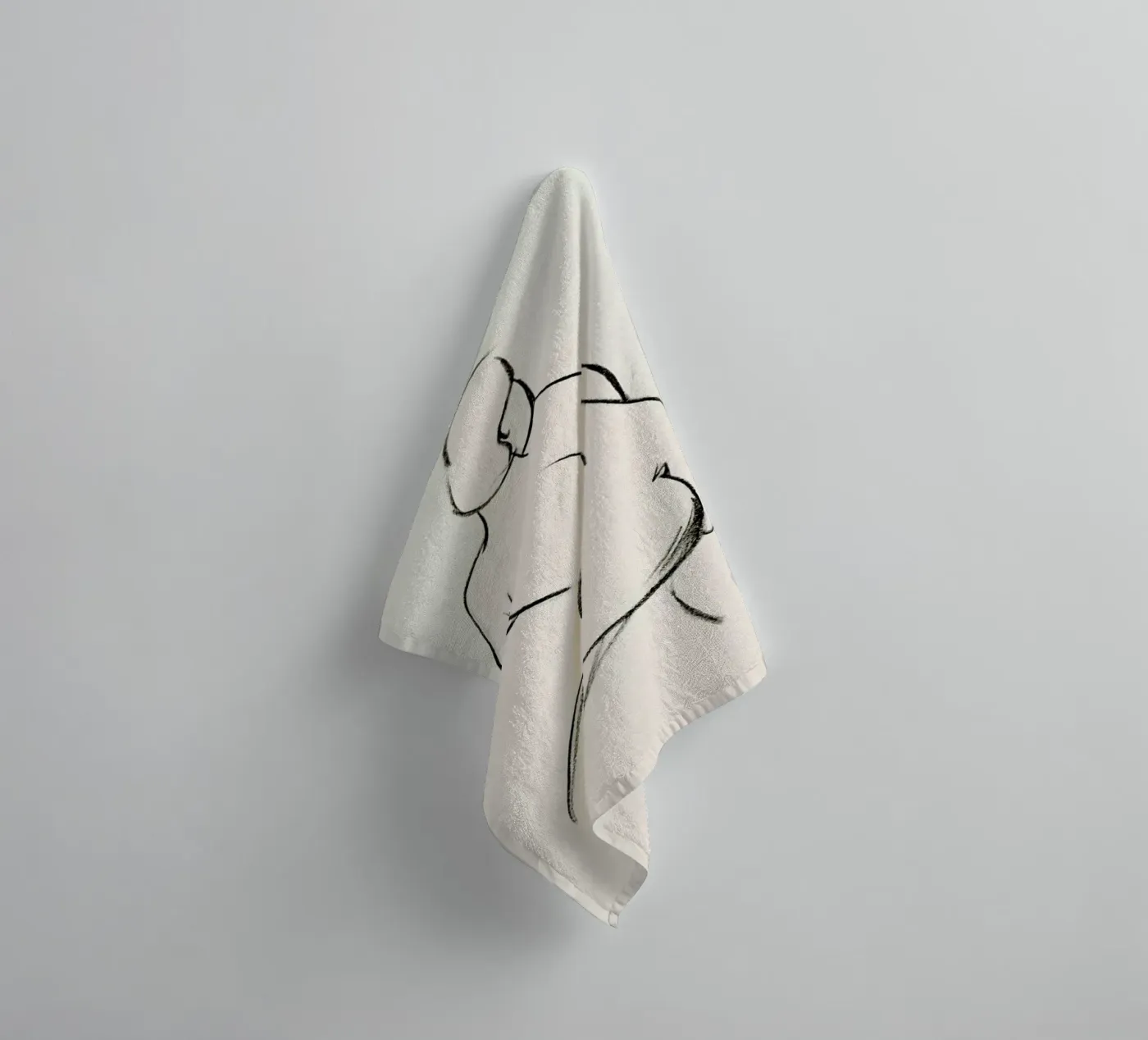 Extended Back badhanddoek van Graphite