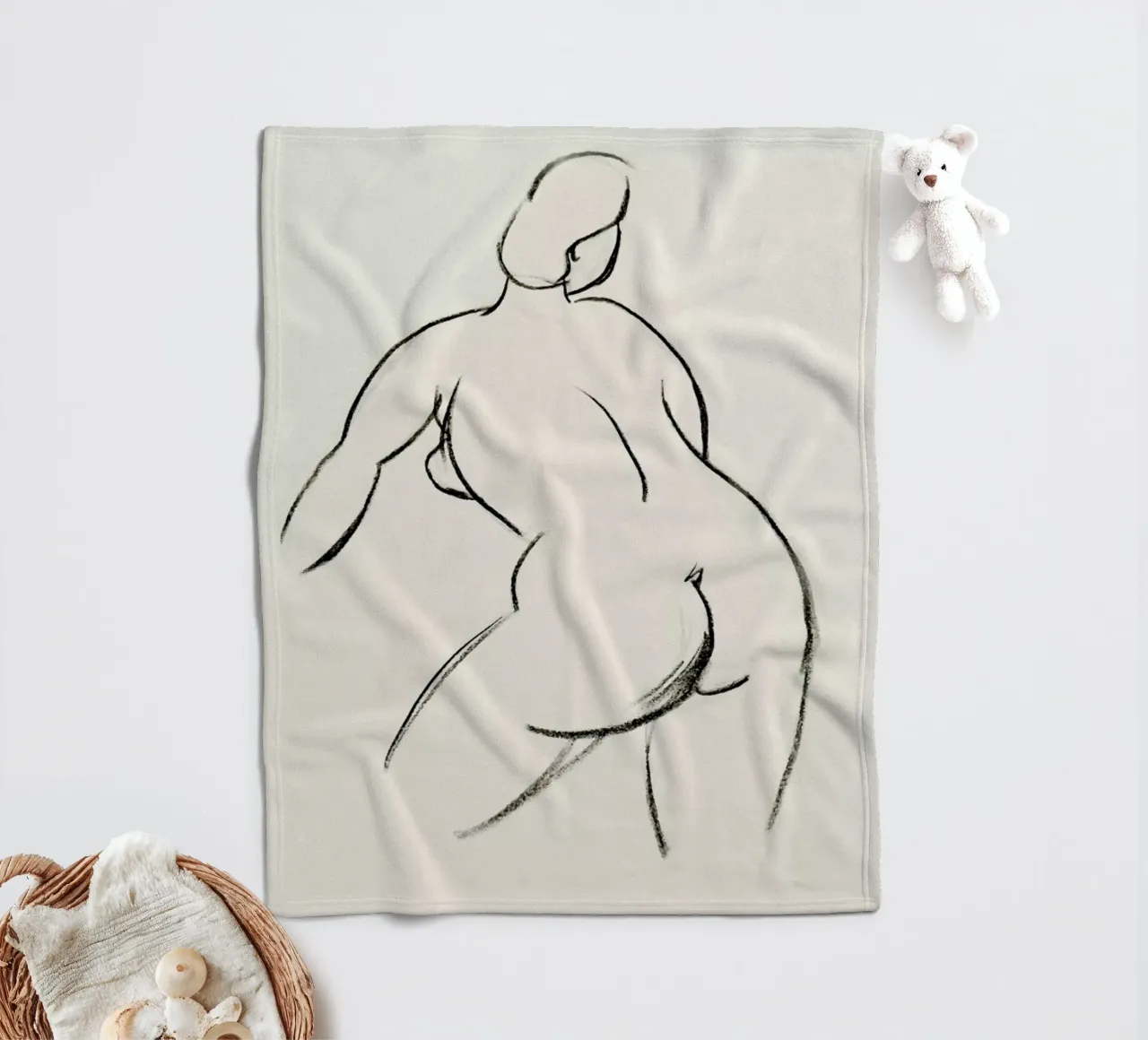 Extended Back Fleecedecke von Graphite