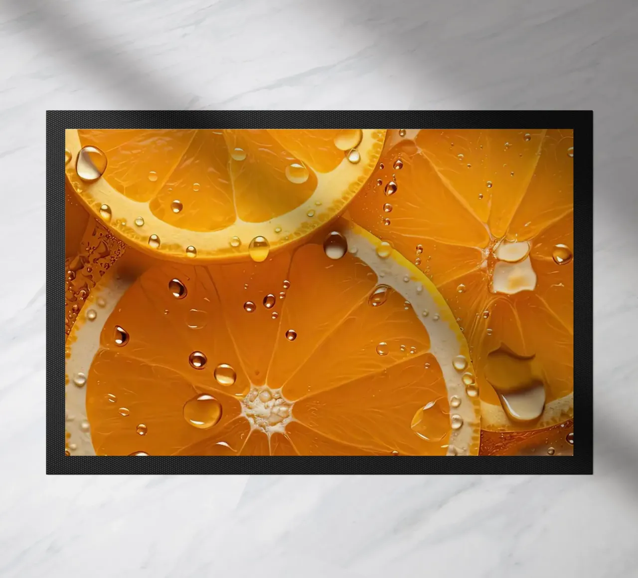 oranges doormat by Luke Yaeger