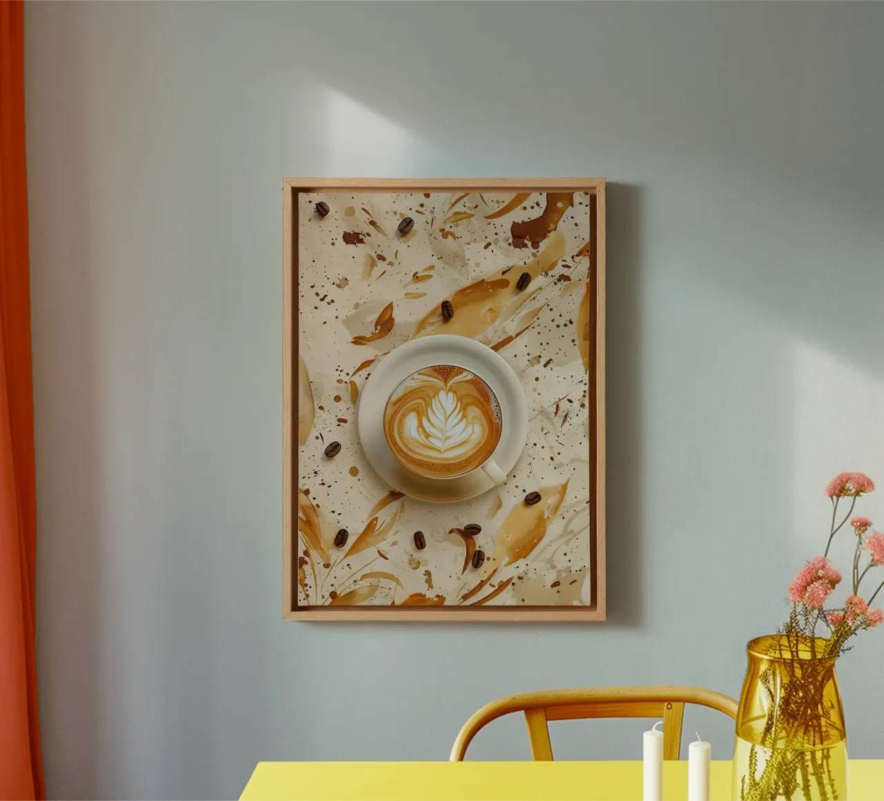 caffè latte art tela con Cornice a cassetta da Luke Yaeger