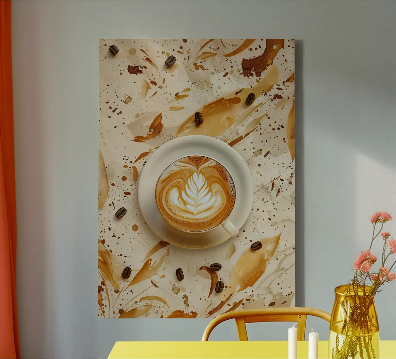caffè latte art tela con Cornice a cassetta da Luke Yaeger