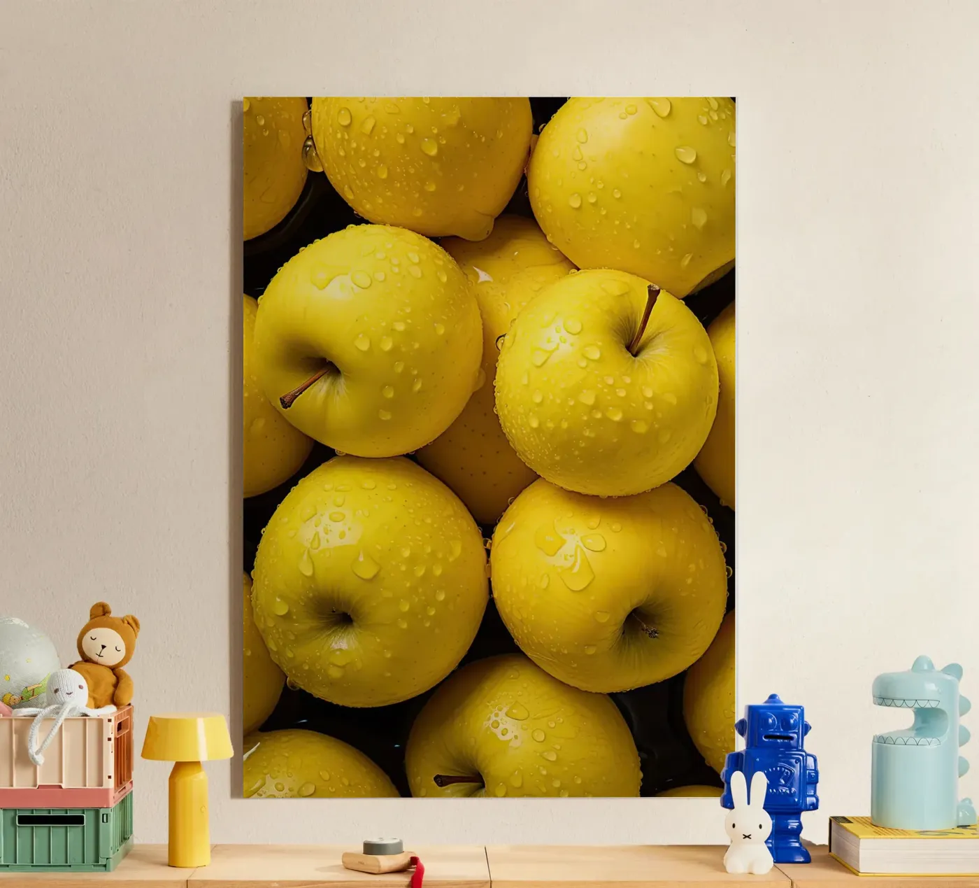 mele gialle plexiglass da Luke Yaeger