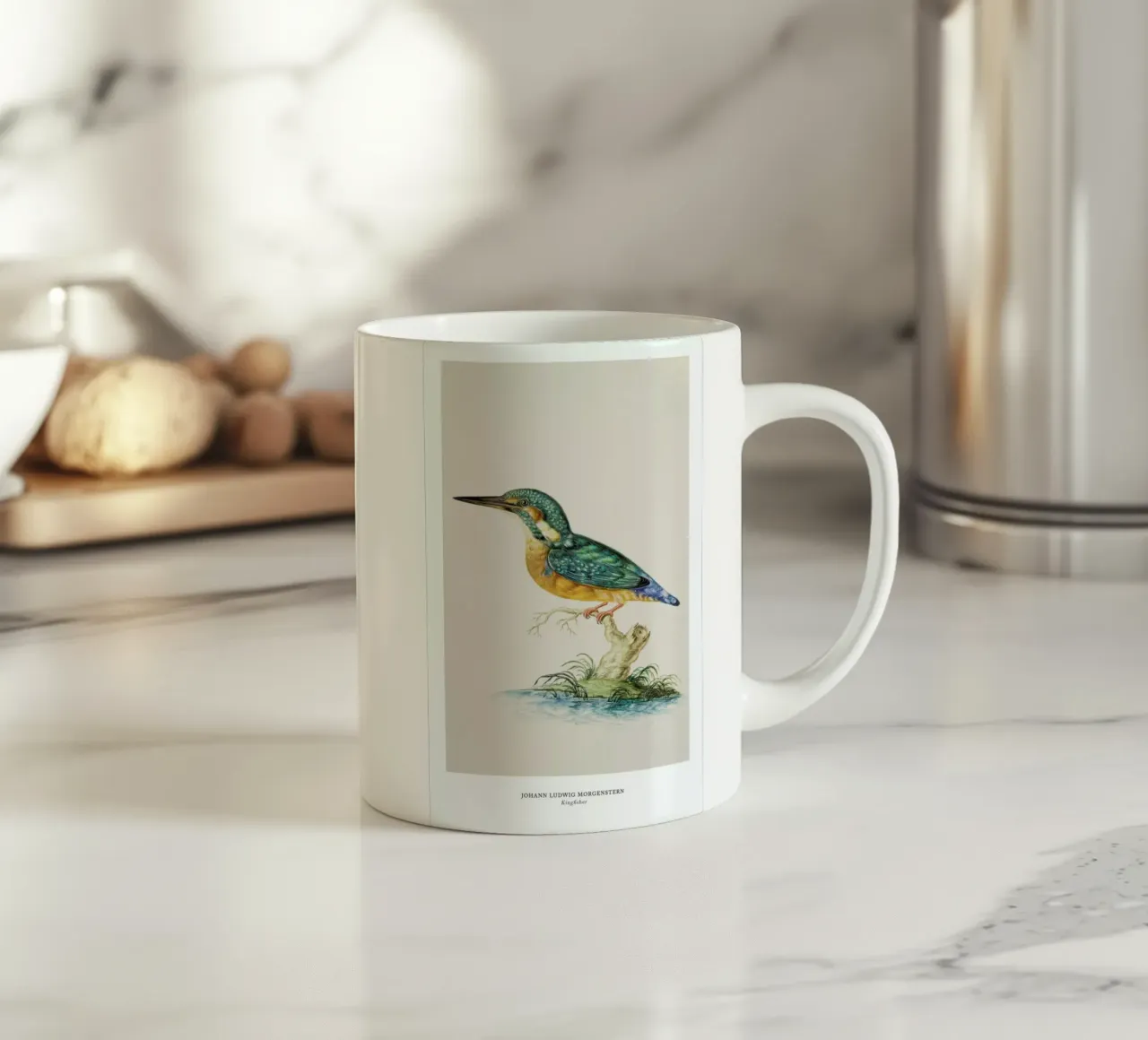 Johann Ludwig Morgenstern - Kingfisher tazza in ceramica da ARTOTHEK