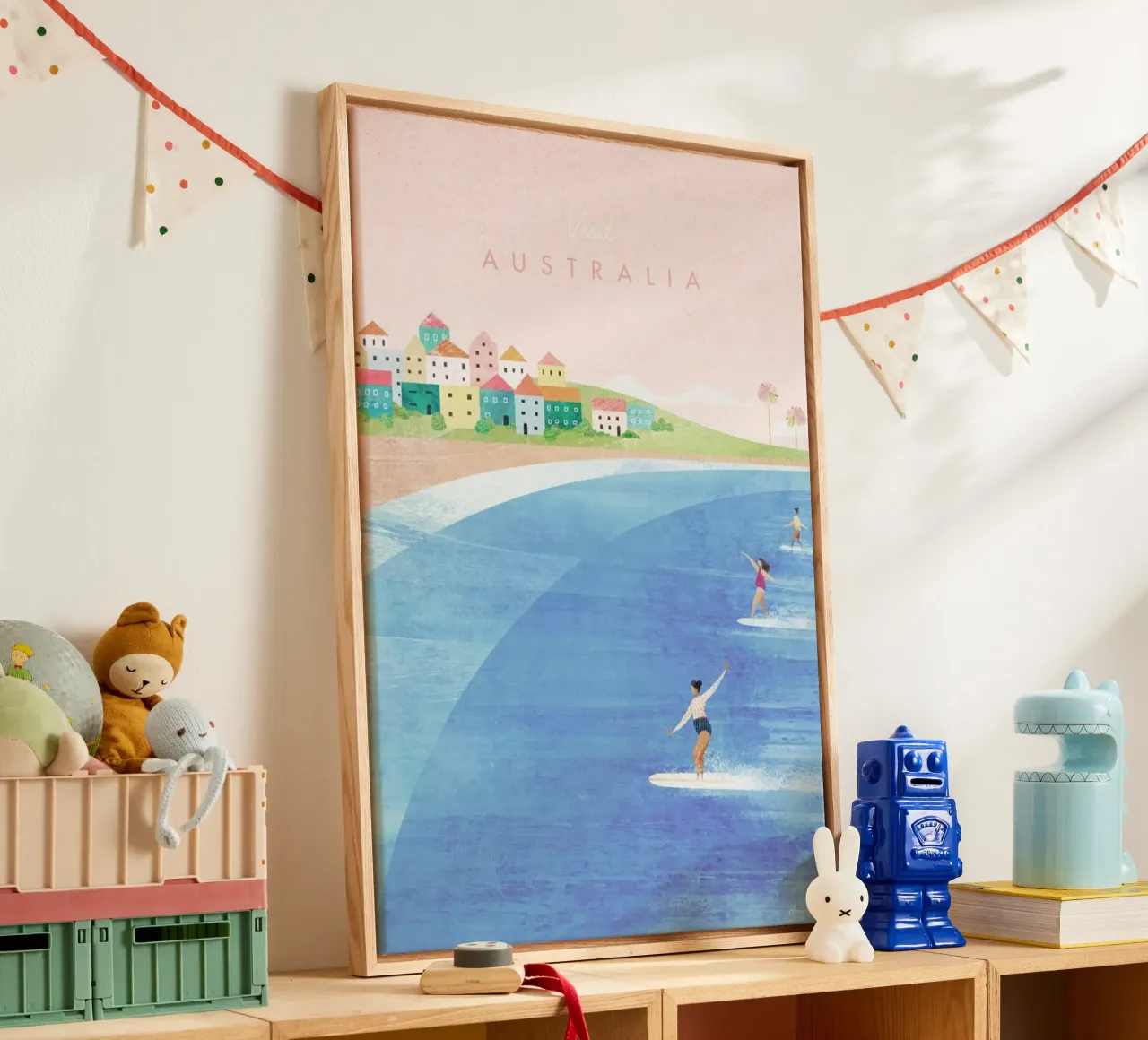 Australia canvas met Baklijst van Henry Rivers