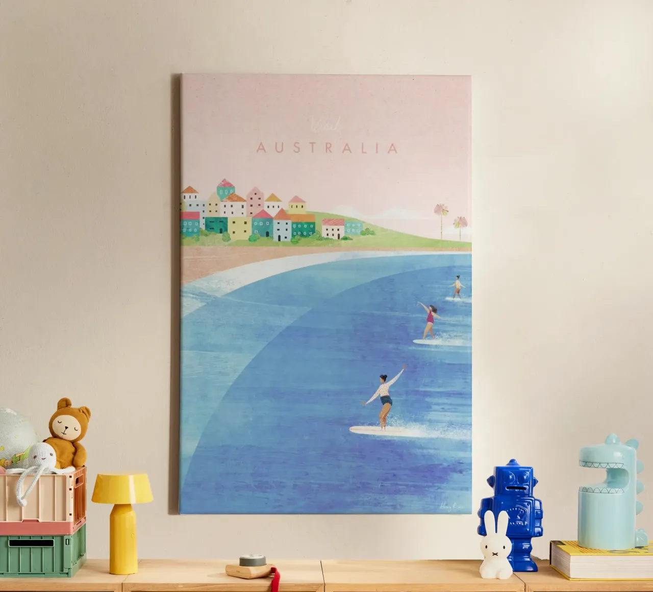 Australia canvas met Baklijst van Henry Rivers