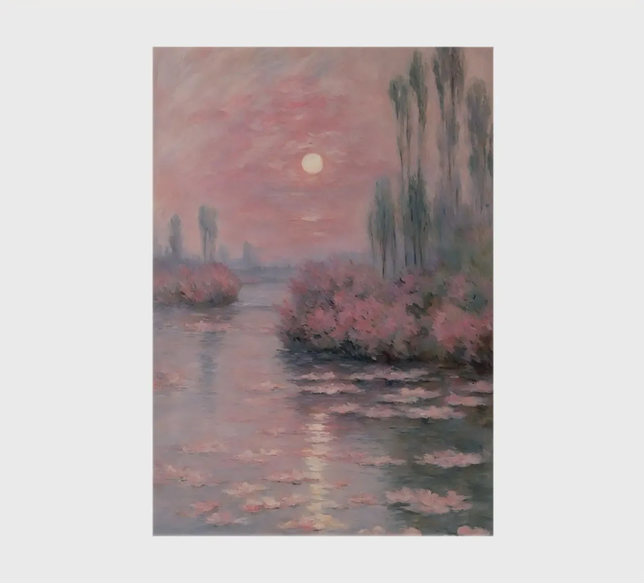 tranquility sunset art claude monet notebook by belong shop