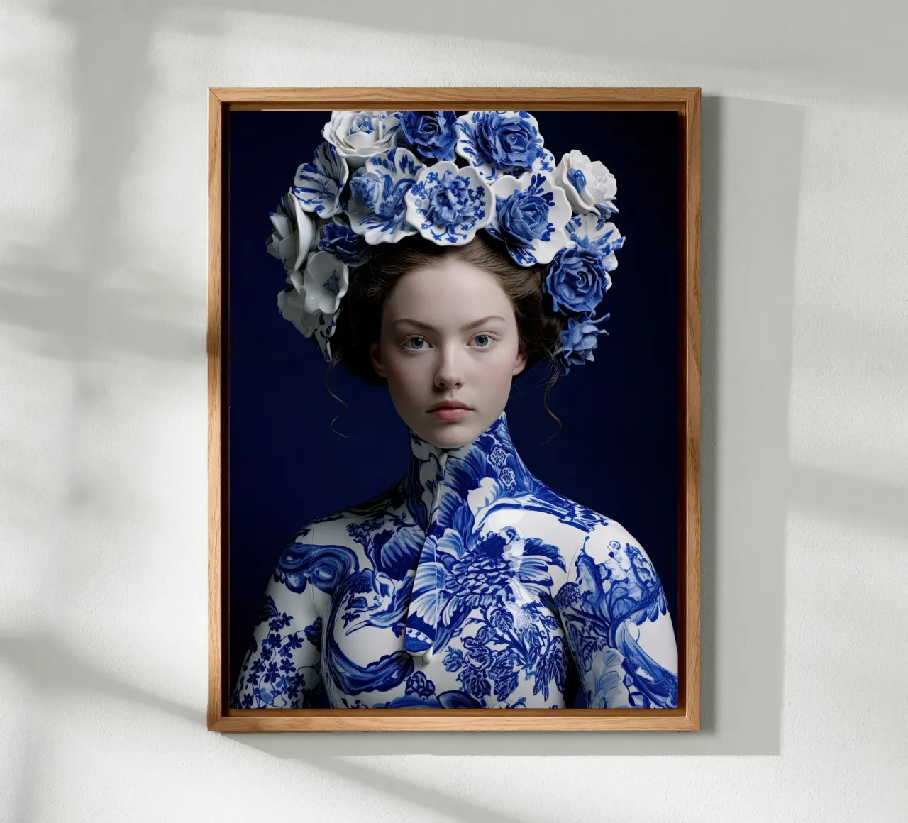 Donna in Delftware alluminio dibond da Imagine