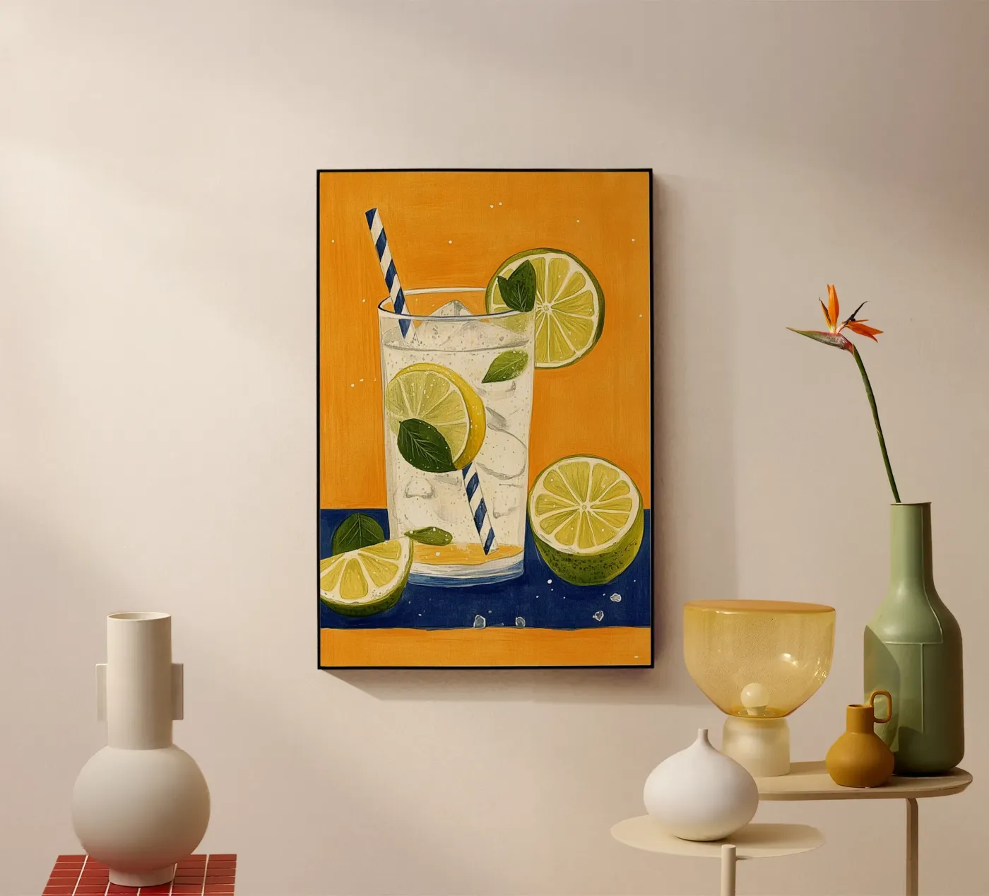 Limonade acrylic glass by Curious Canvas