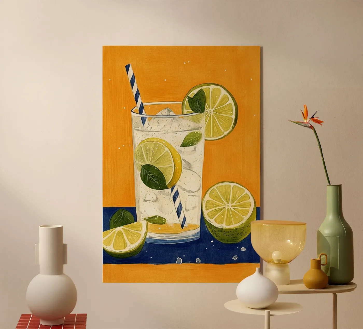 Limonade acrylic glass by Curious Canvas