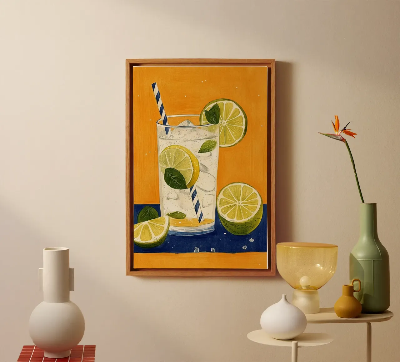 Limonade tela con Cornice a cassetta da Curious Canvas