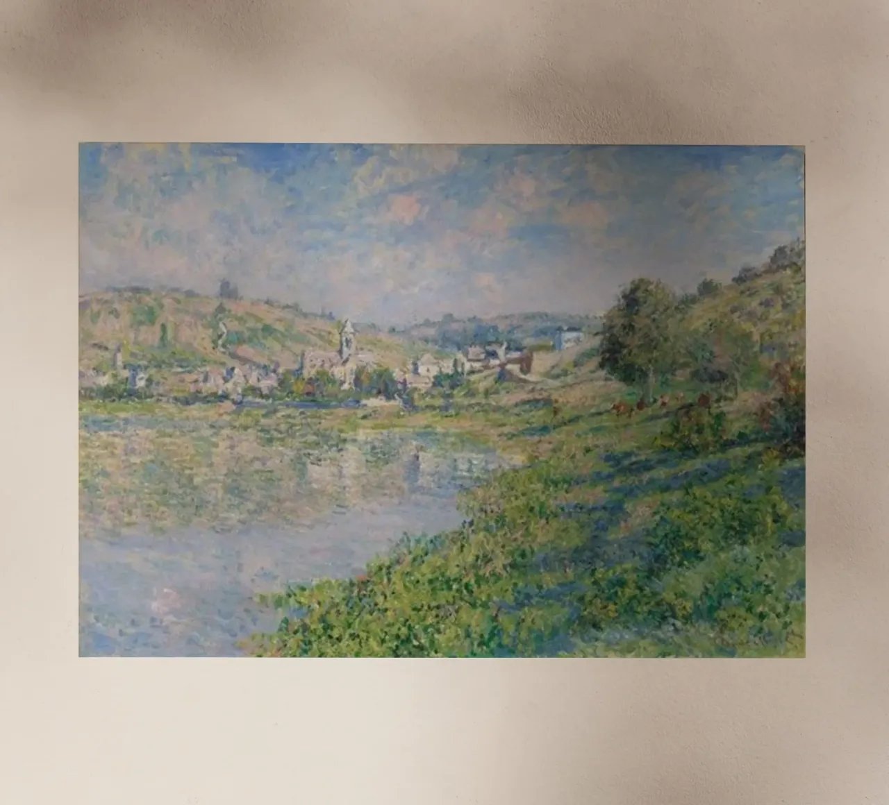 costa alla periferia della città claude monet pellicola backlit da belong shop