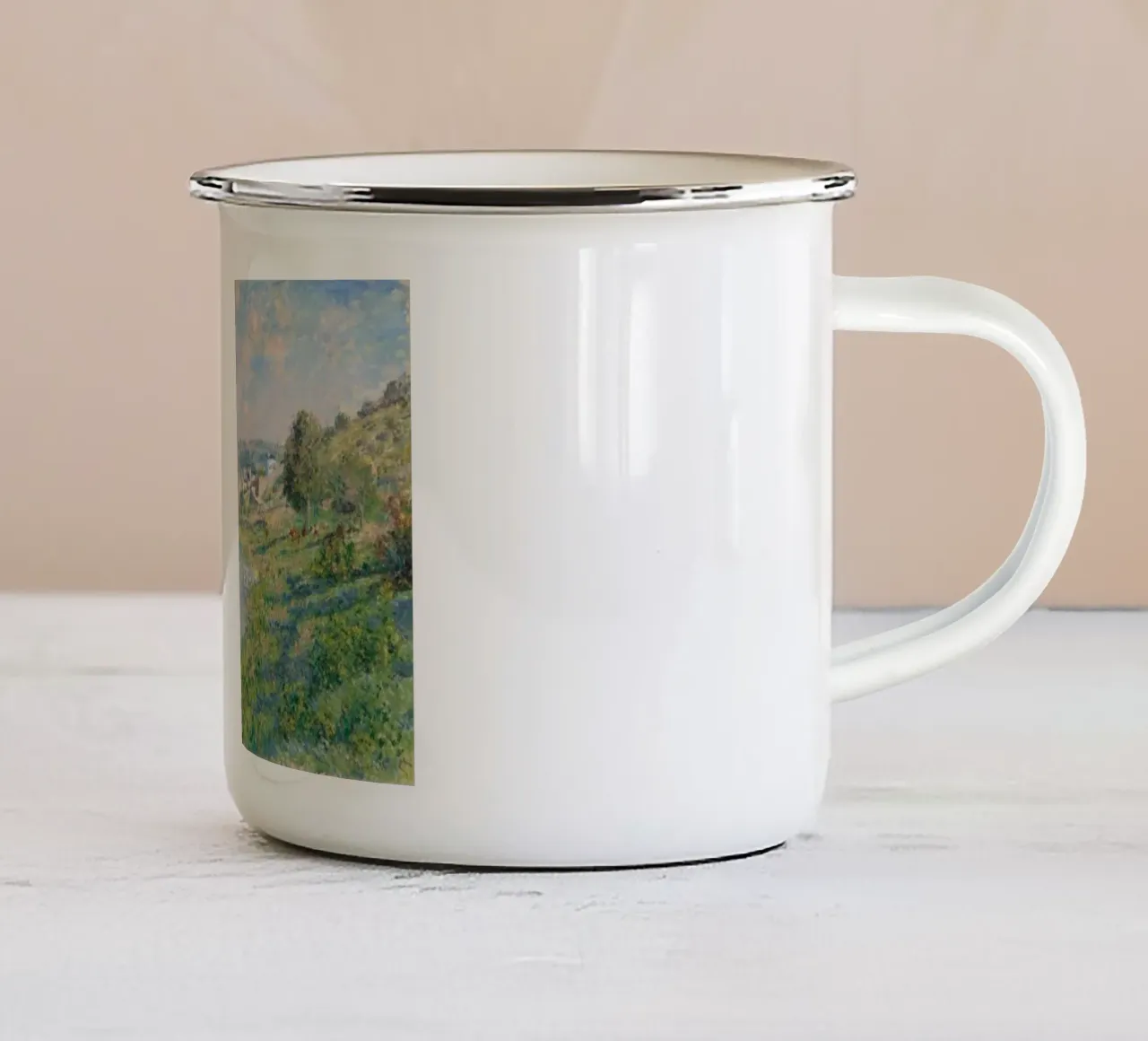 costa alla periferia della città claude monet tazza in smalto da belong shop