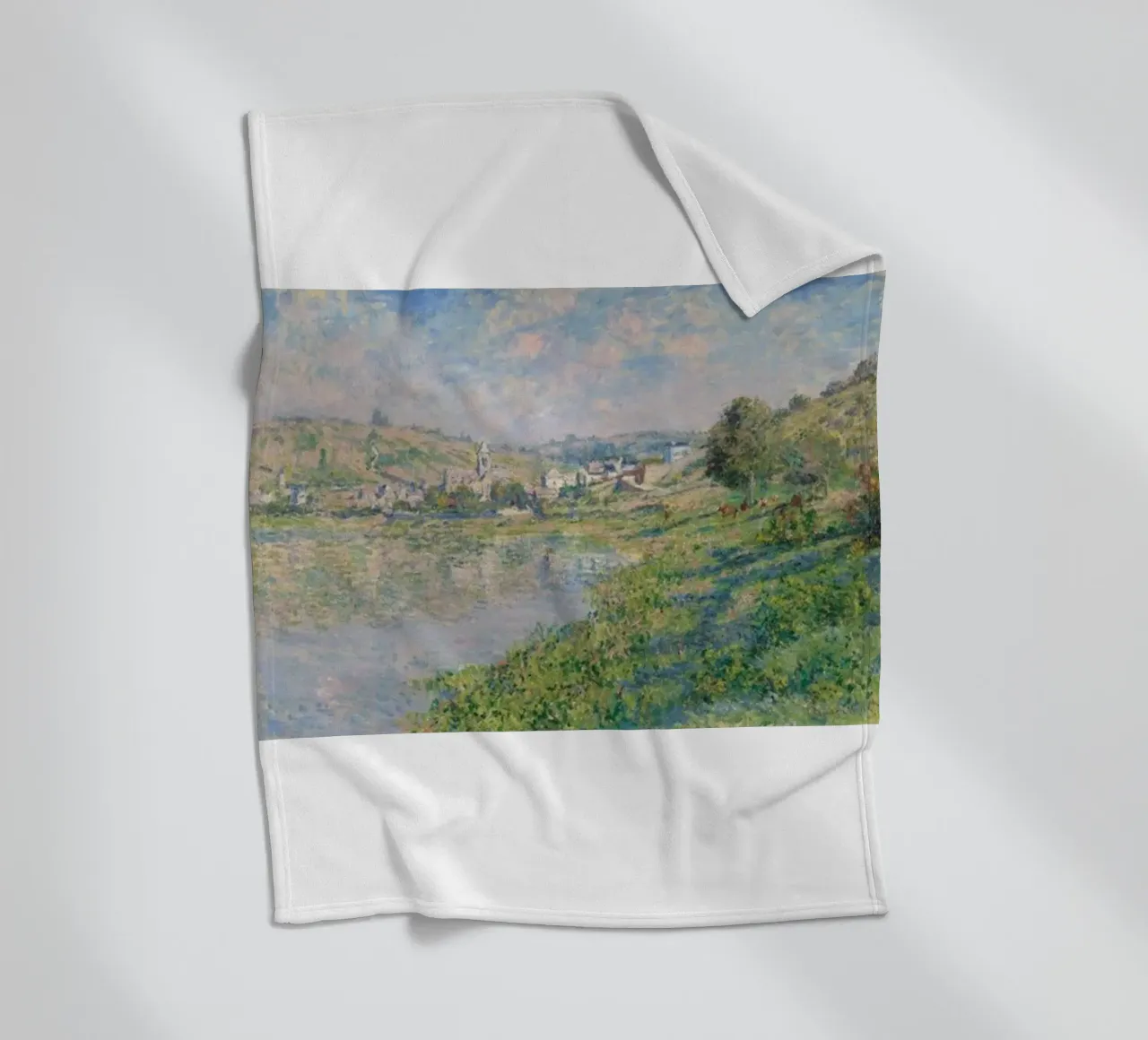 küstenstreifen am stadtrand claude monet Fleecedecke von belong shop