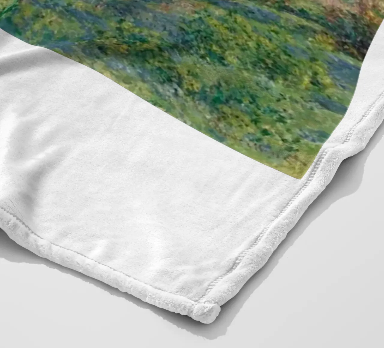 küstenstreifen am stadtrand claude monet Fleecedecke von belong shop