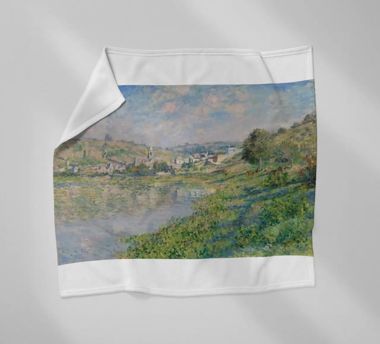 küstenstreifen am stadtrand claude monet Fleecedecke von belong shop