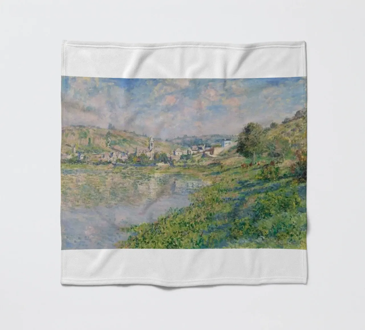 küstenstreifen am stadtrand claude monet Fleecedecke von belong shop