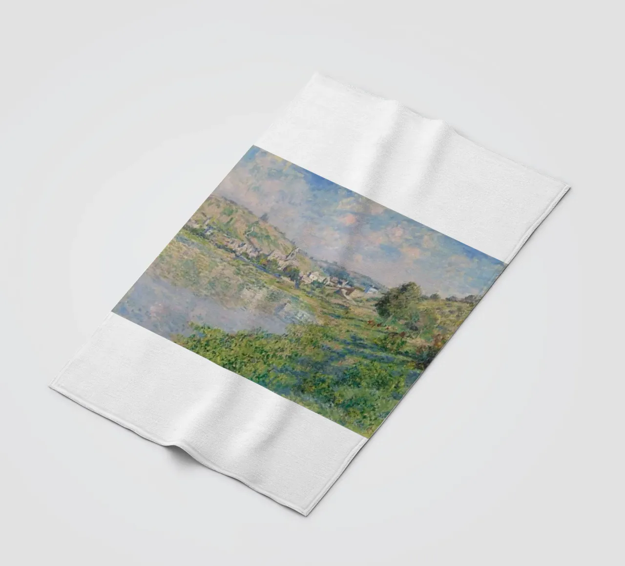 küstenstreifen am stadtrand claude monet Fleecedecke von belong shop