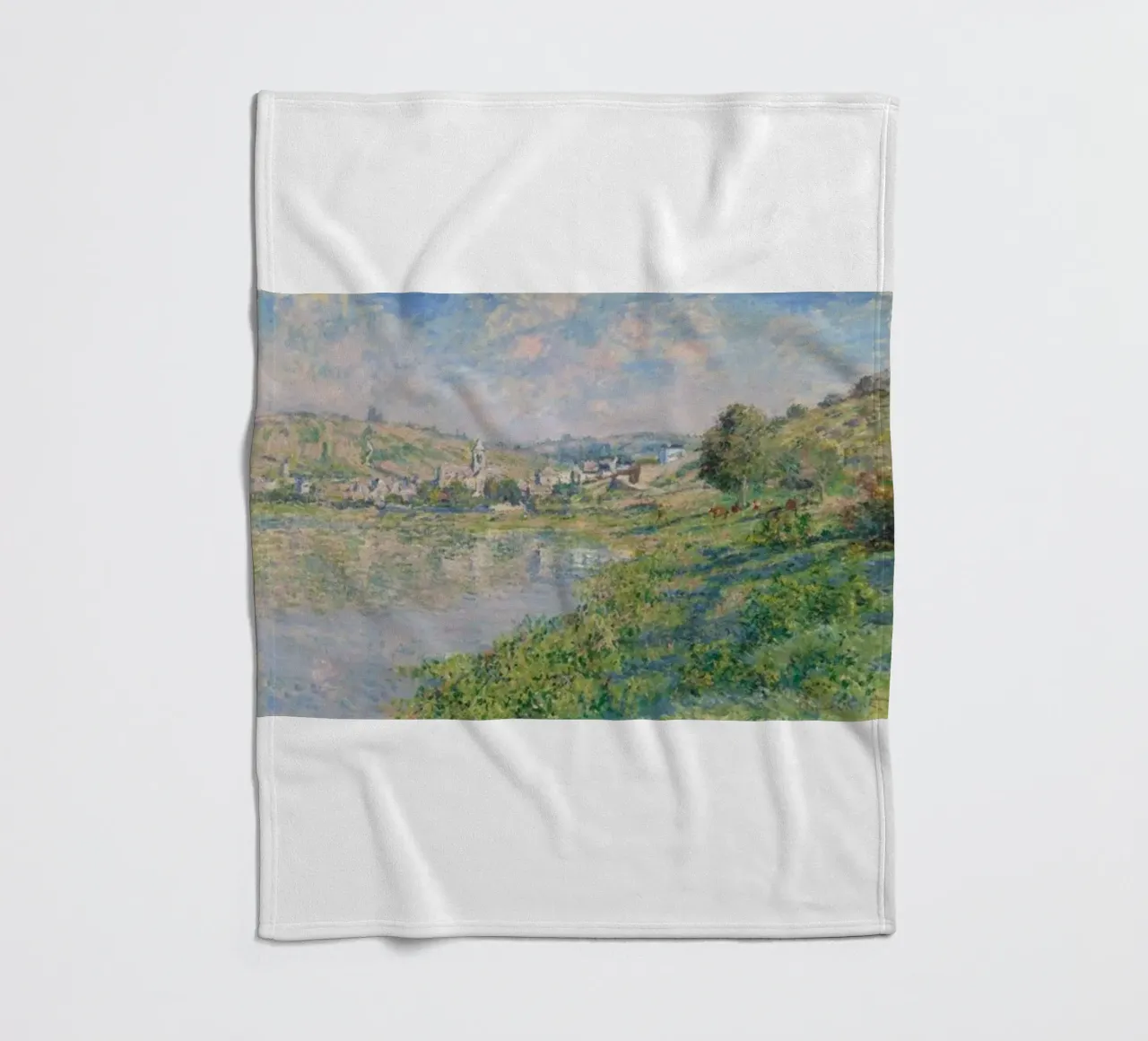 küstenstreifen am stadtrand claude monet Fleecedecke von belong shop