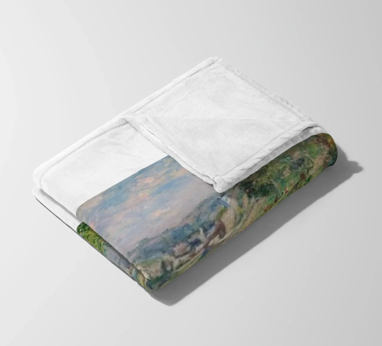 küstenstreifen am stadtrand claude monet Fleecedecke von belong shop