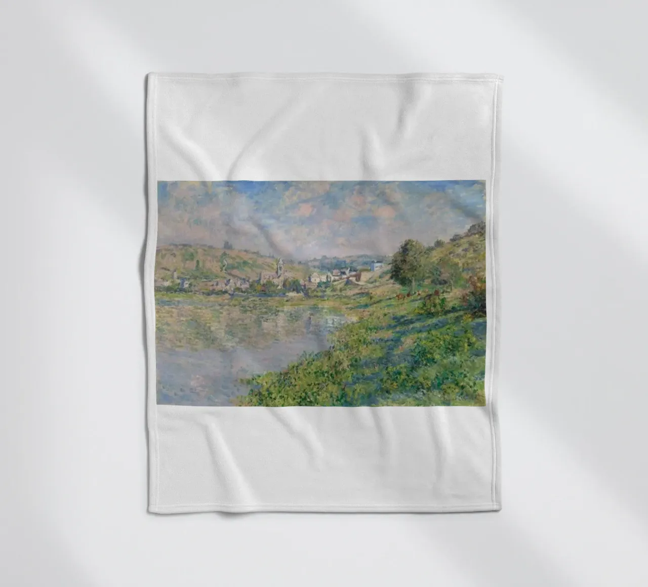 küstenstreifen am stadtrand claude monet Fleecedecke von belong shop