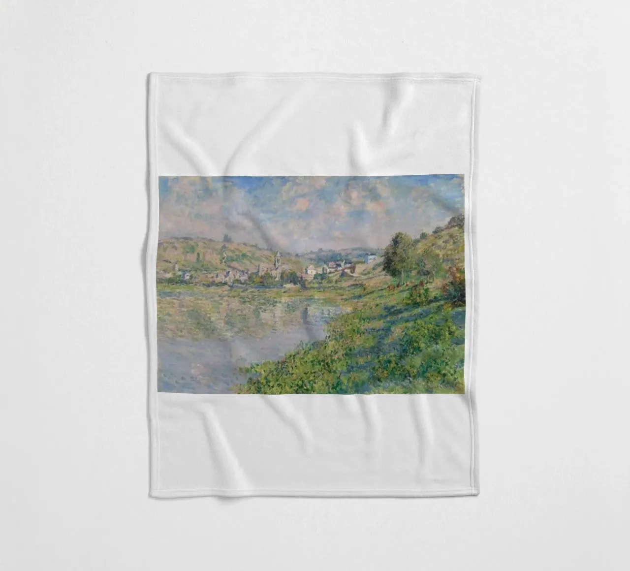 küstenstreifen am stadtrand claude monet Fleecedecke von belong shop