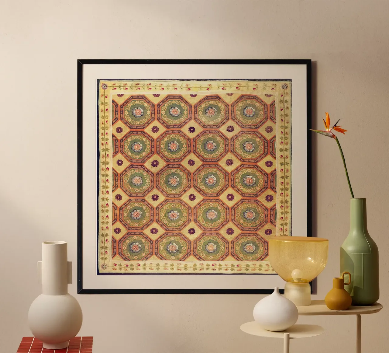 French Aubusson Tapestry no. 1 Poster mit Kunststoffrahmen von apoloprints