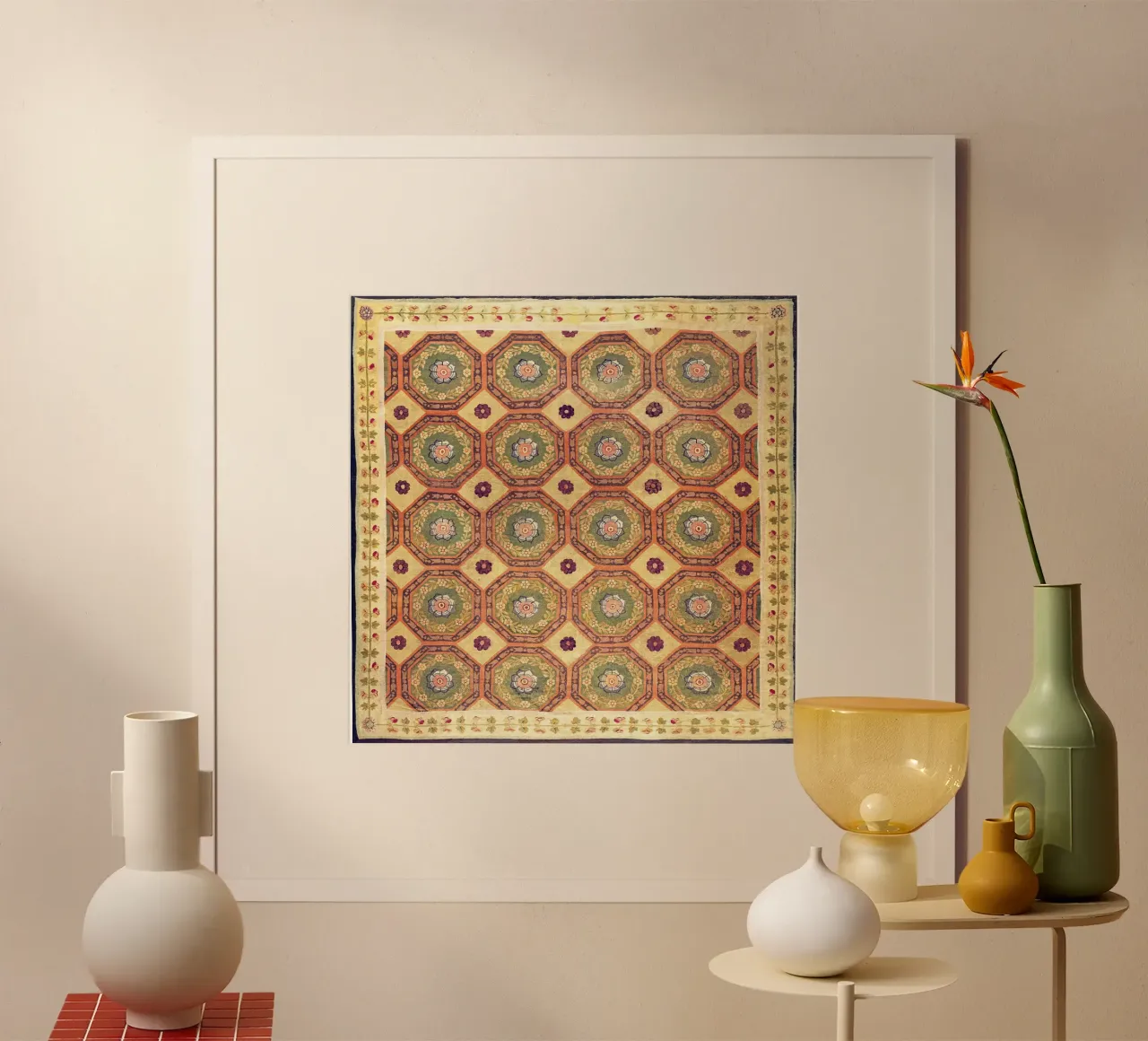 French Aubusson Tapestry no. 1 Poster mit Kunststoffrahmen von apoloprints