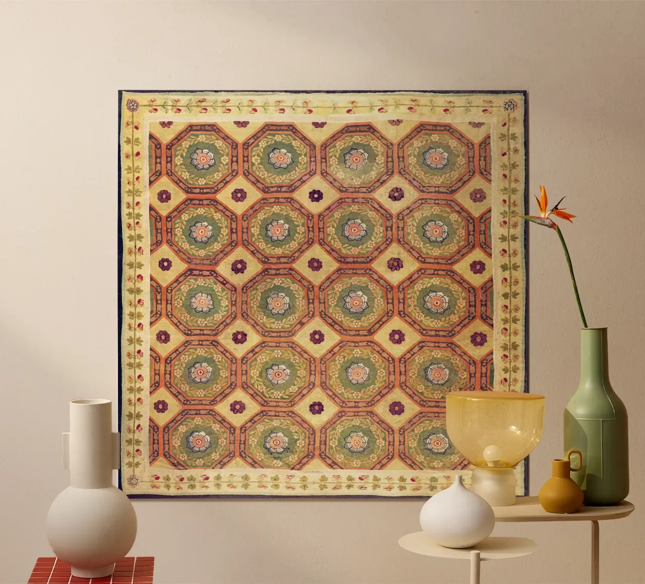 French Aubusson Tapestry no. 1 Poster mit Kunststoffrahmen von apoloprints