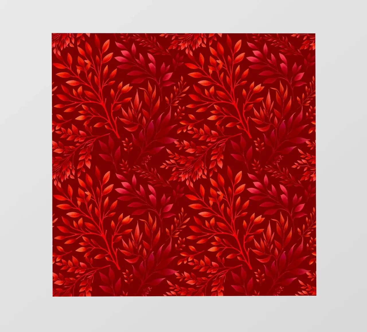 Branches Botanical Print Burgundy photo wallpaper by SilverPegasus