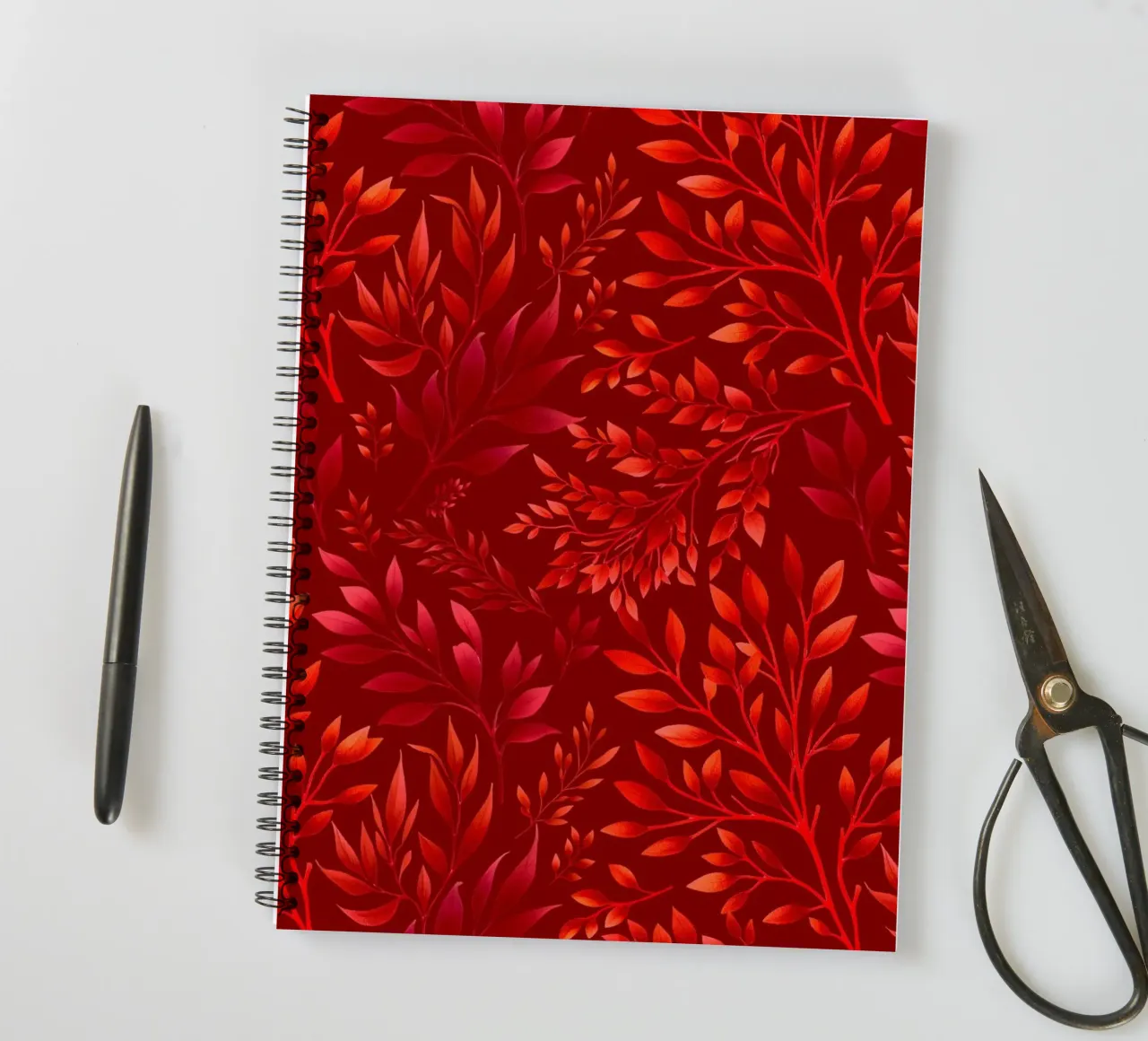 Zweige Botanischer Druck Burgund Ringbuch von SilverPegasus