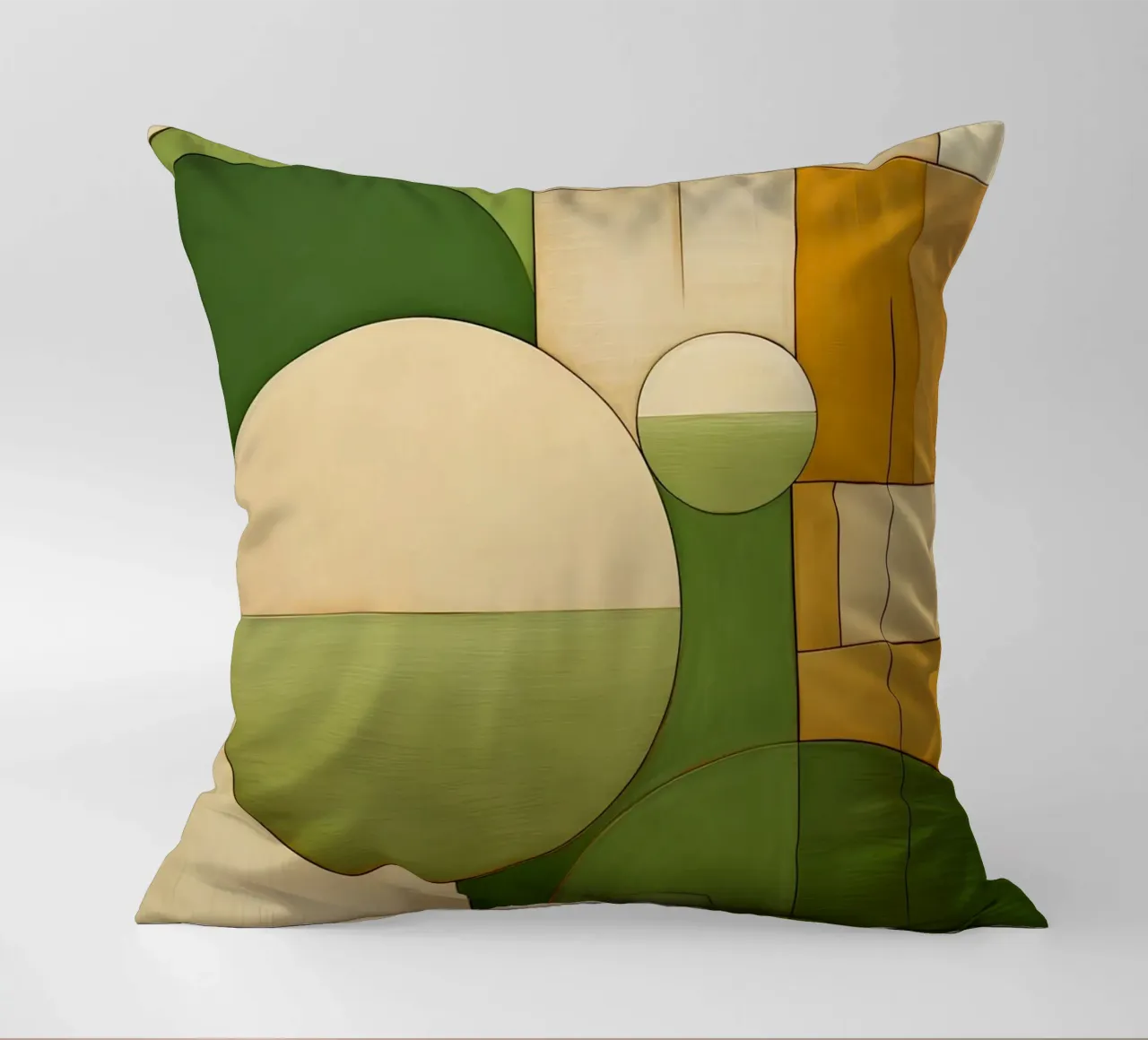 Forme astratte in colori verdi cuscino da Imagine