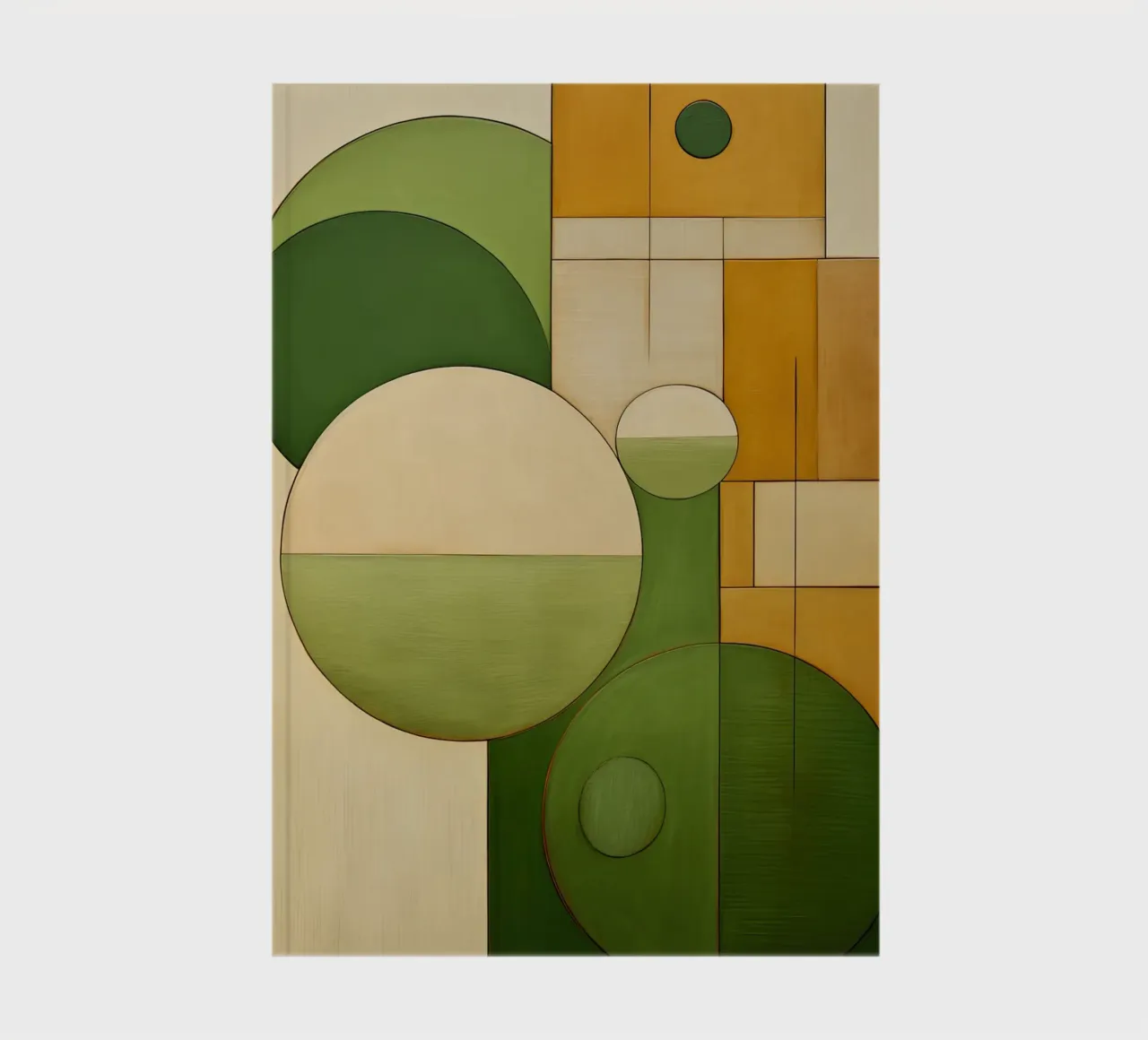 Abstract shapes in green colours notebook by Imagine