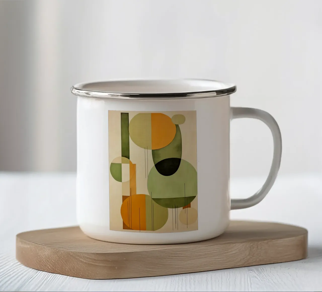 Formas abstractas taza de esmalte de Imagine