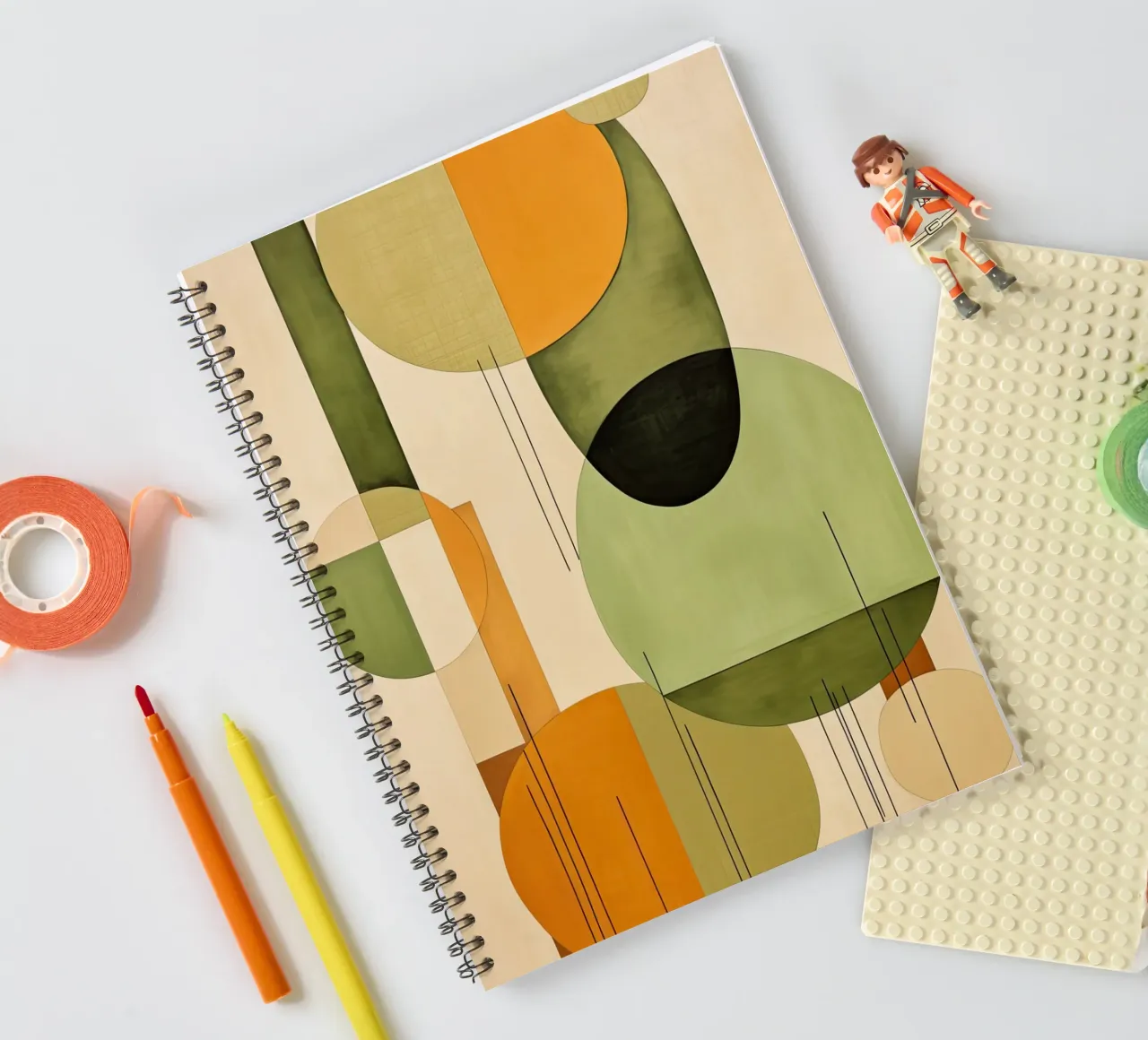 Abstract forms spiral notebook by Imagine