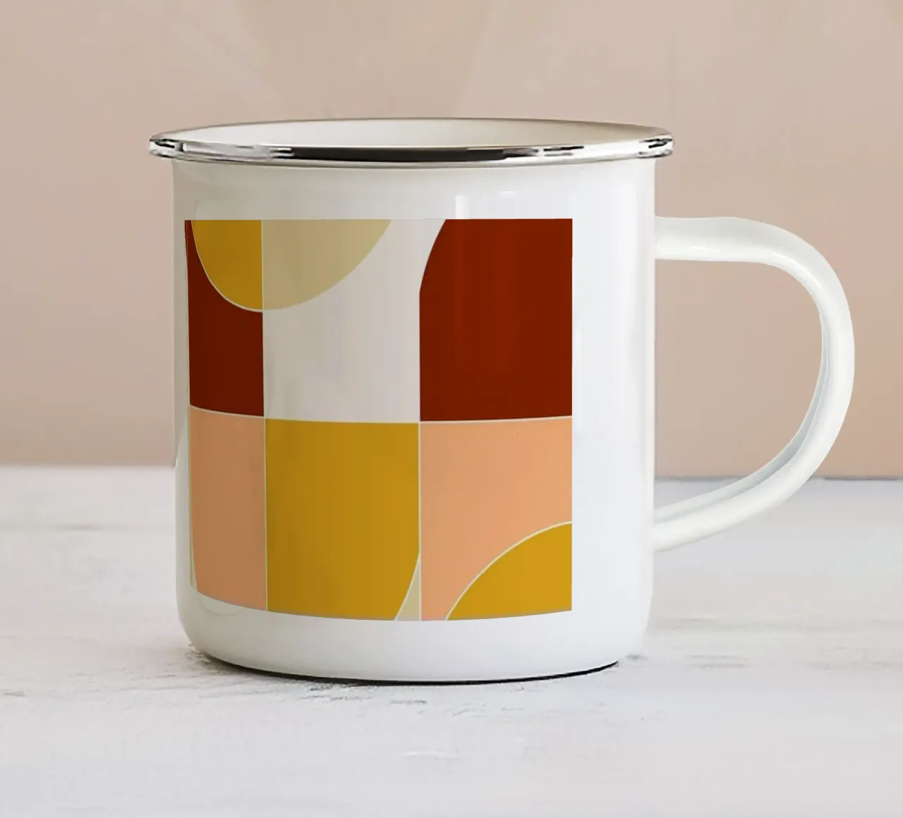 Bold Geo Tiles 03 tazza in smalto da designdn