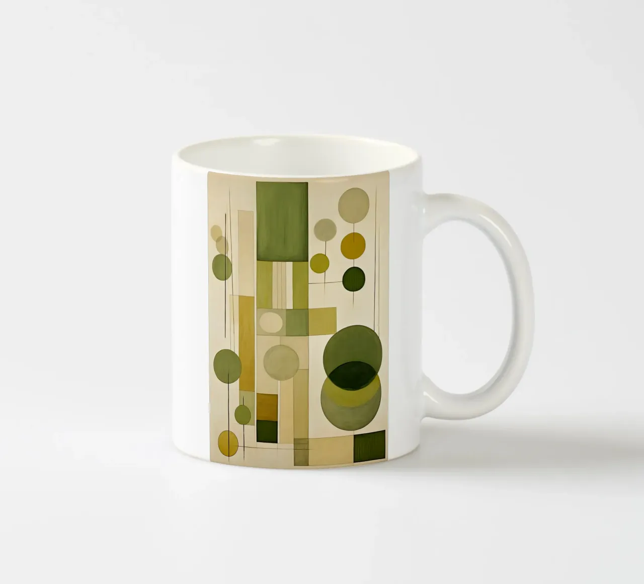 Forme astratte in colori verdi tazza in ceramica da Imagine