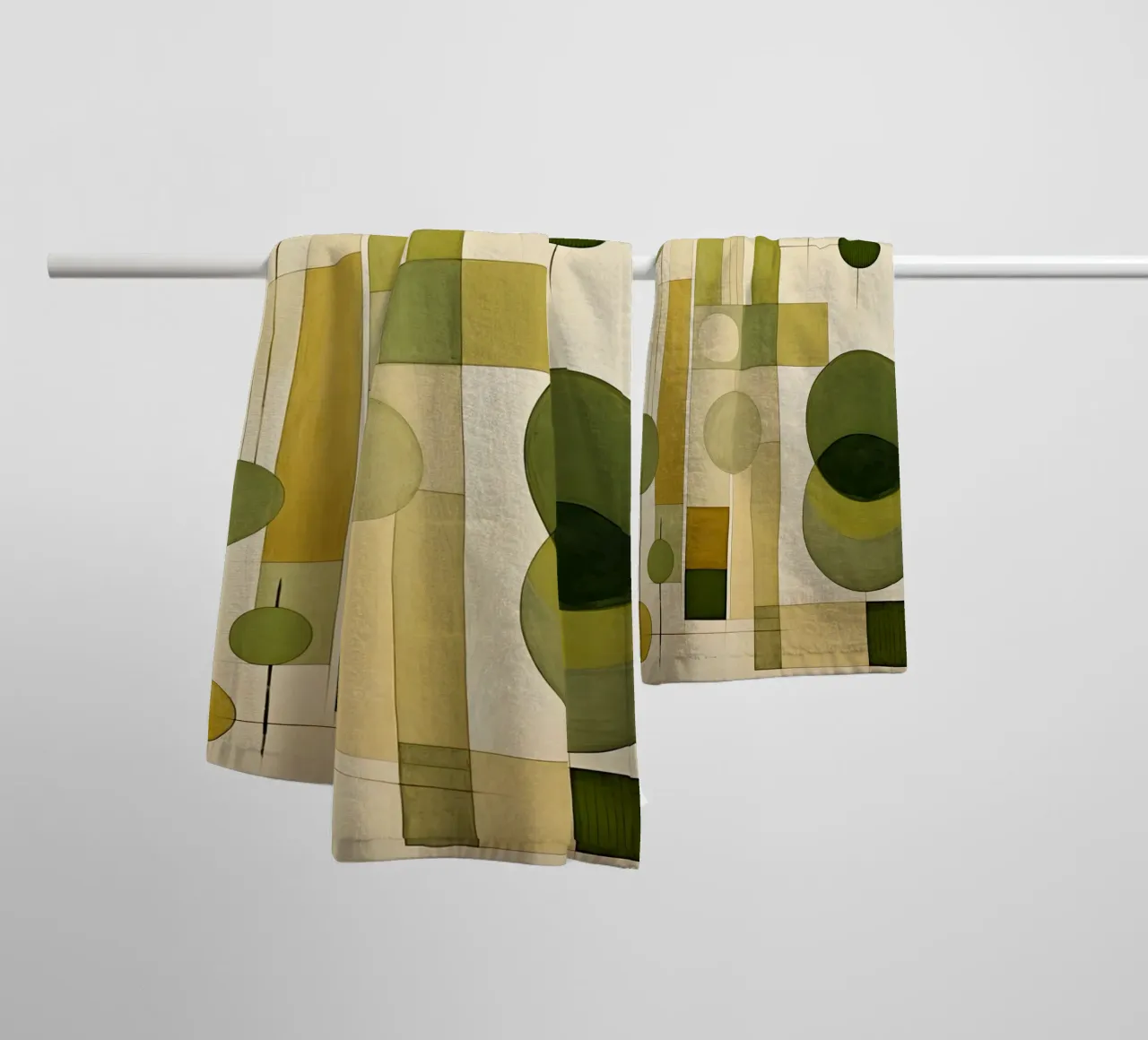 Forme astratte in colori verdi asciugamano da bagno da Imagine