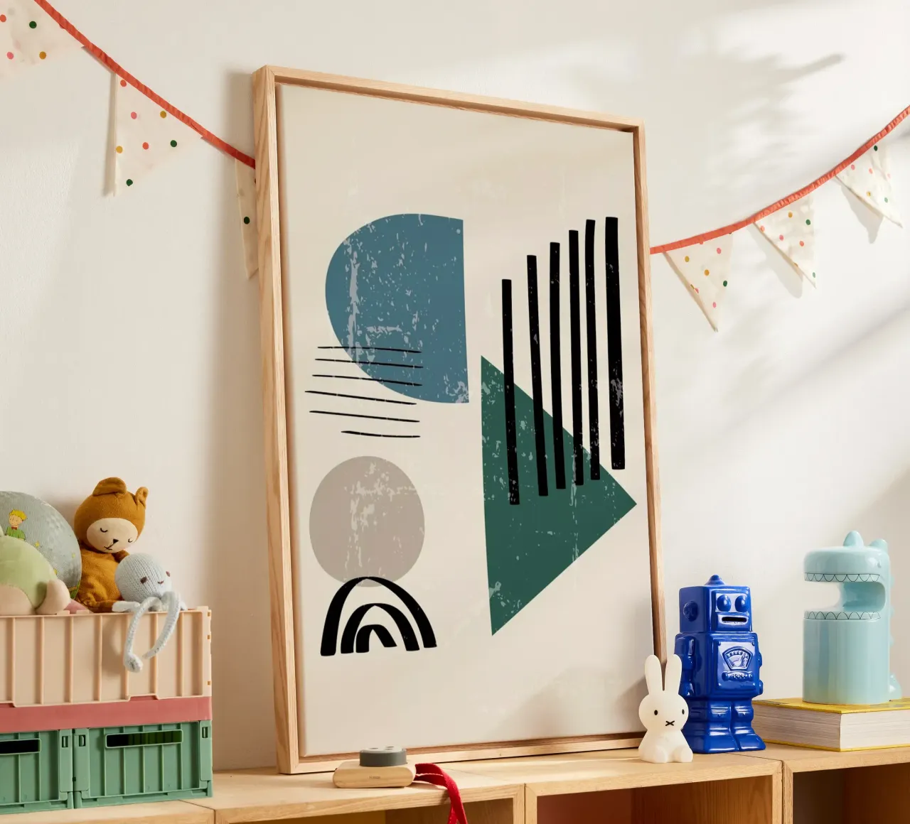 Reeds tela con Cornice a cassetta da Graphite