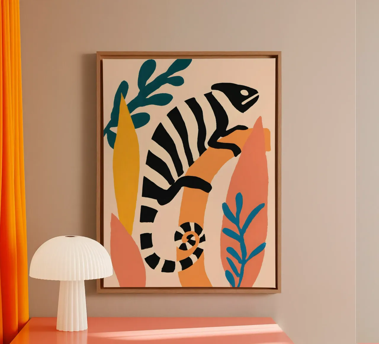 Abstract Chameleon canvas by Gypsy Galleria