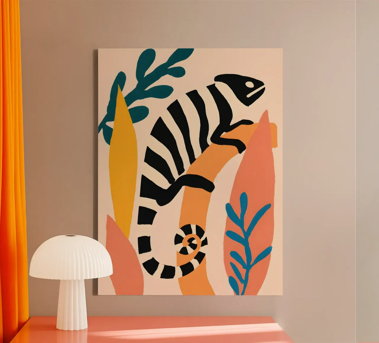 Abstract Chameleon canvas by Gypsy Galleria