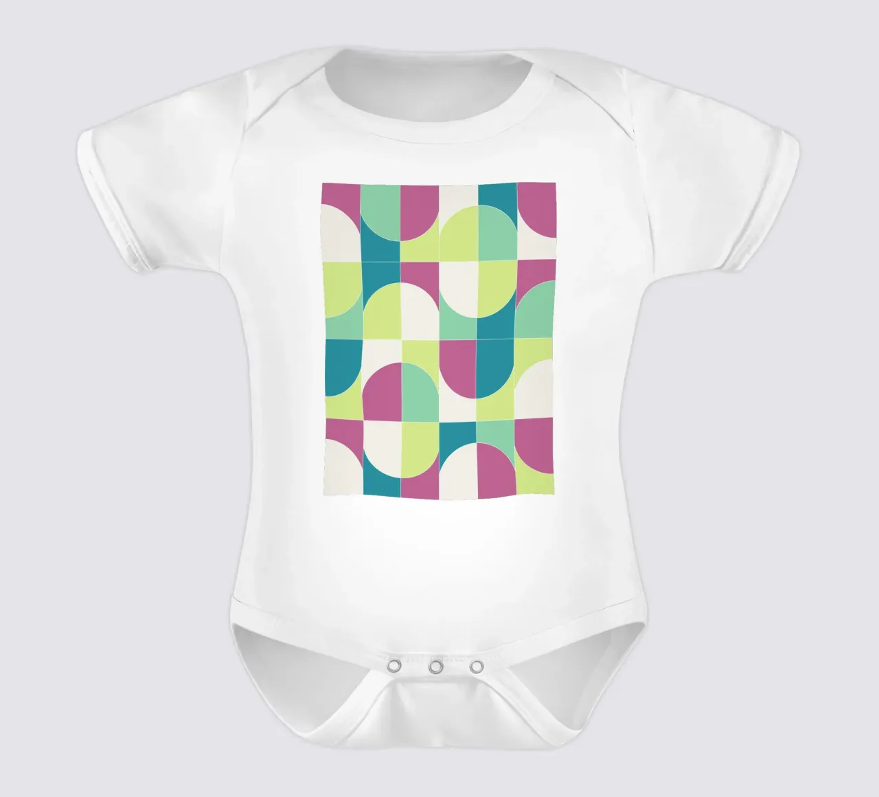 Bold Geo Tiles 04 body neonato maniche corte da designdn