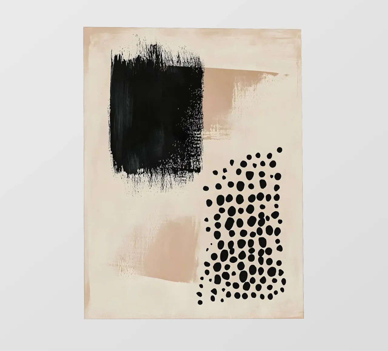 Black and Beige Abstract telo in pvc da Gypsy Galleria