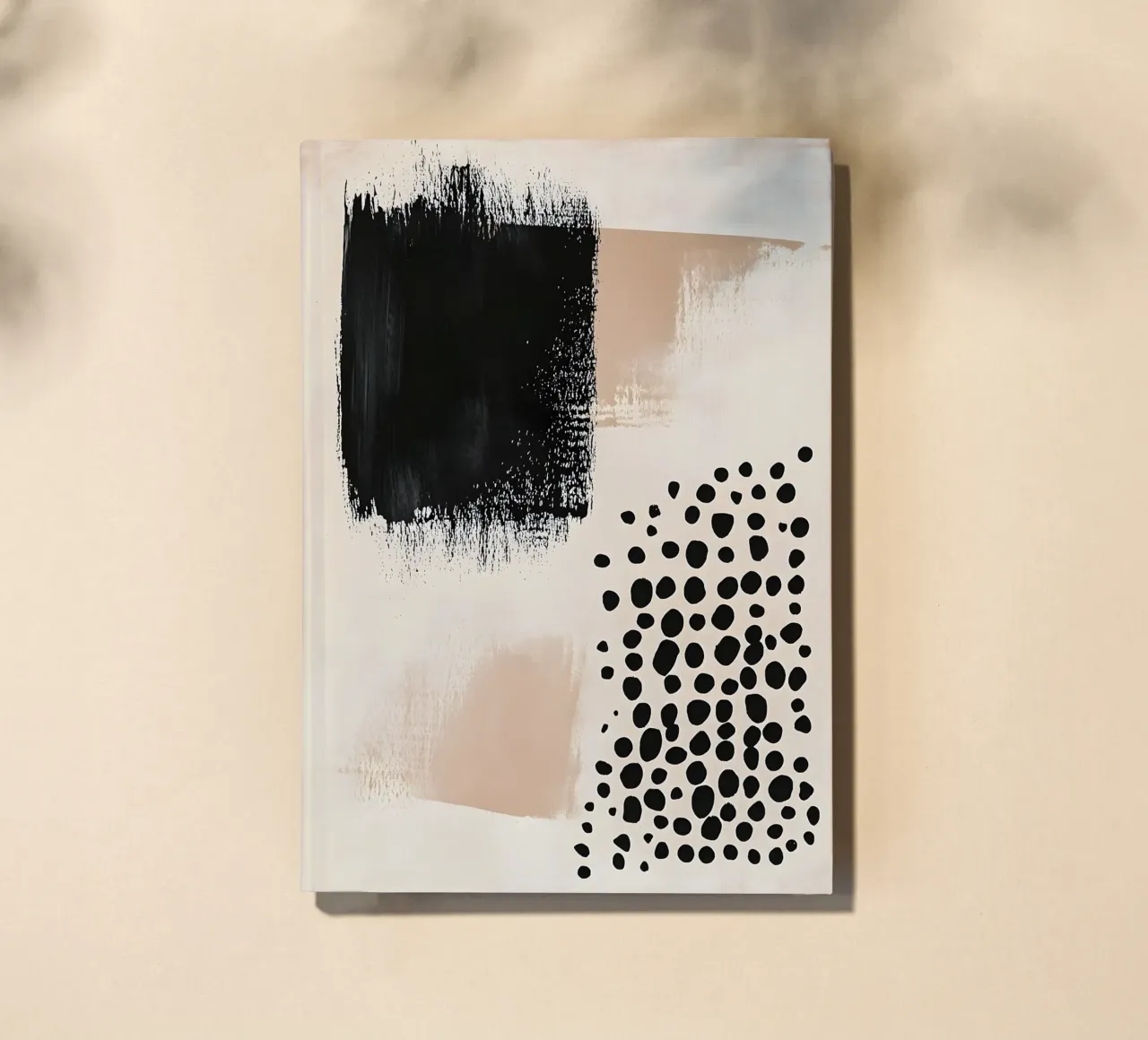 Black and Beige Abstract notebook by Gypsy Galleria
