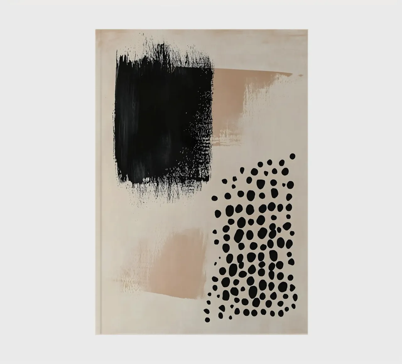 Black and Beige Abstract notebook by Gypsy Galleria