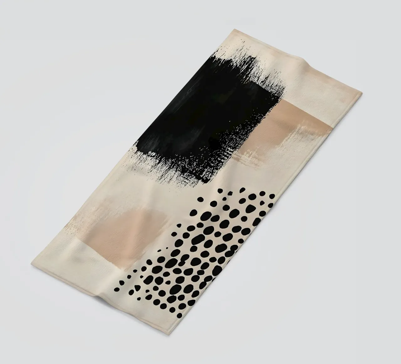 Black and Beige Abstract telo mare da Gypsy Galleria